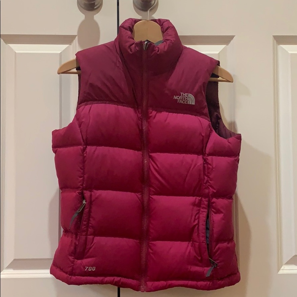 North Face puffer vest magenta size small women’s